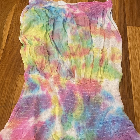 Katie J NYC Multicolor Tie Dye Strapless Dress Size L - Picture 2 of 7